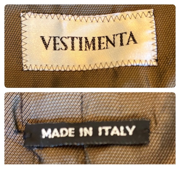 VIVA VINTAGE!  Vestimenta Wool Blend Tan Weave Jacket Size 42R - Picture 15 of 15
